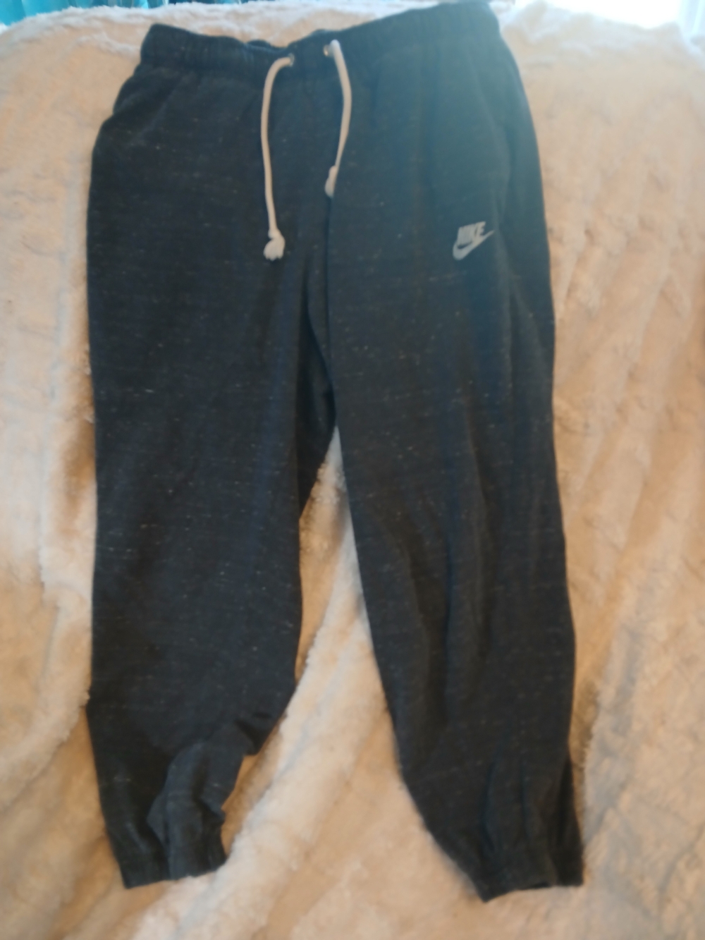 Nike Kids' Charcoal Grey Fleece Jogger Bottoms